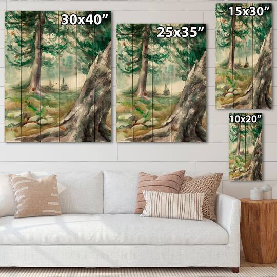 Designart - Pine Forest In The Early Morning